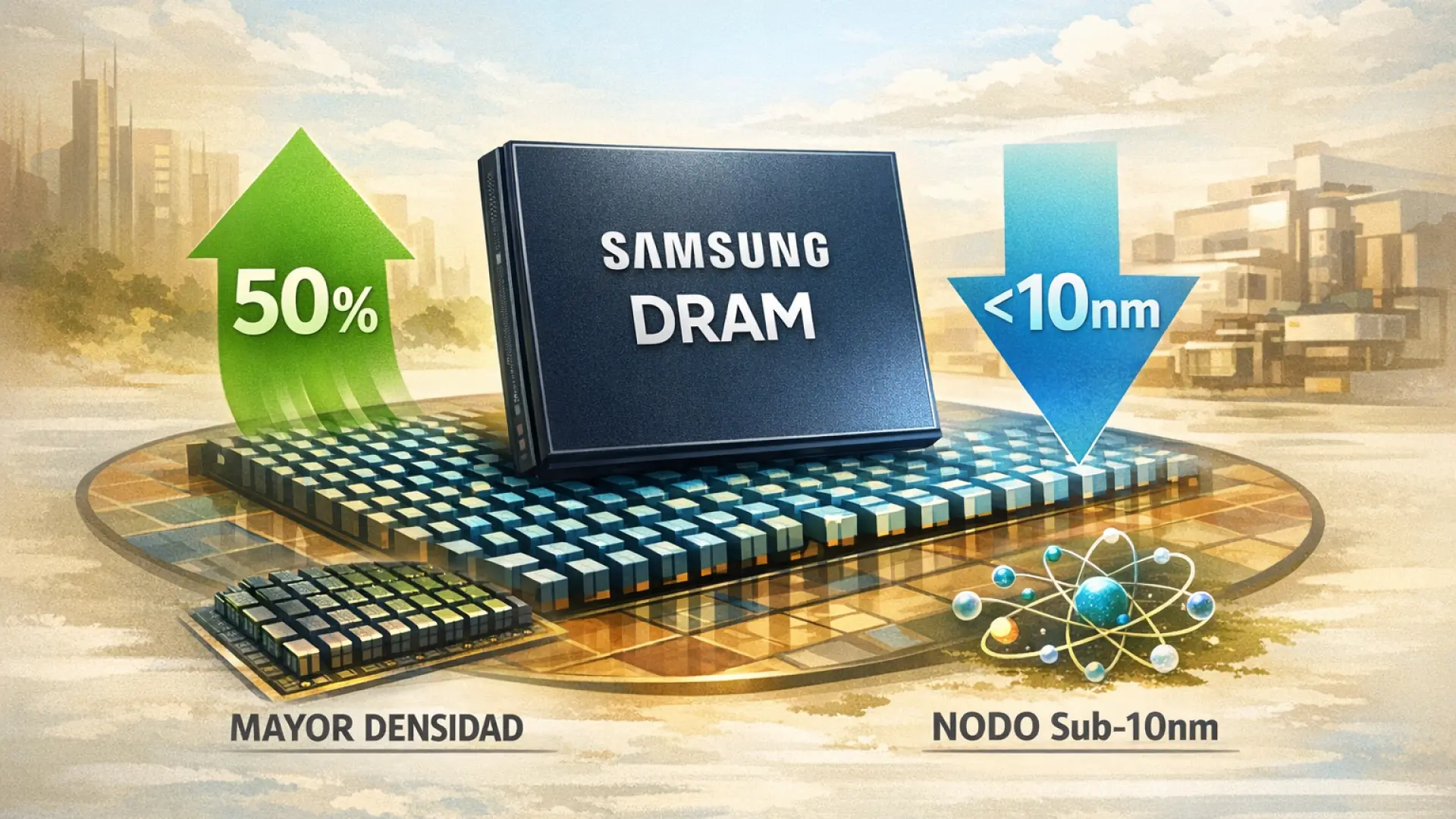 Samsung brise le mur de 10 nm, la mémoire vive à l'ère de la densité