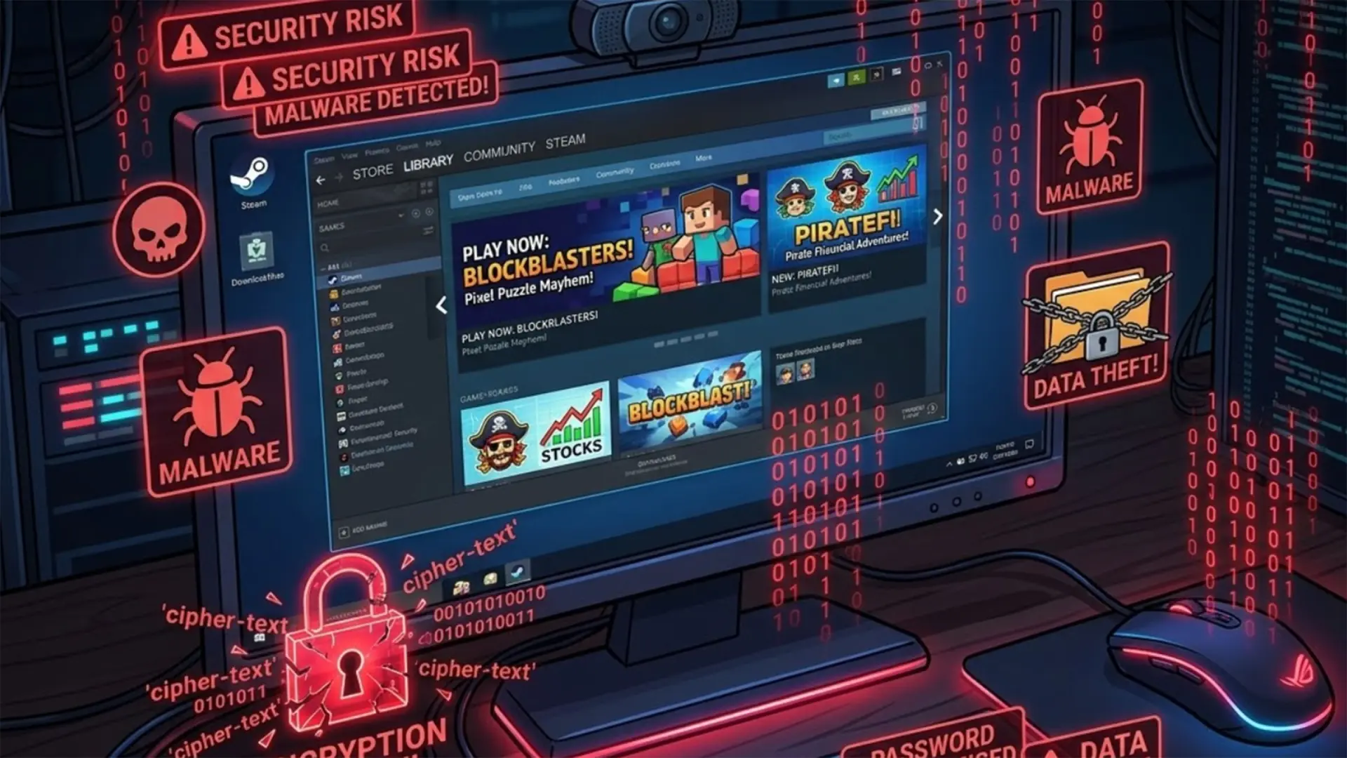 Steam : des jeux infectés, le fbi traque les victimes