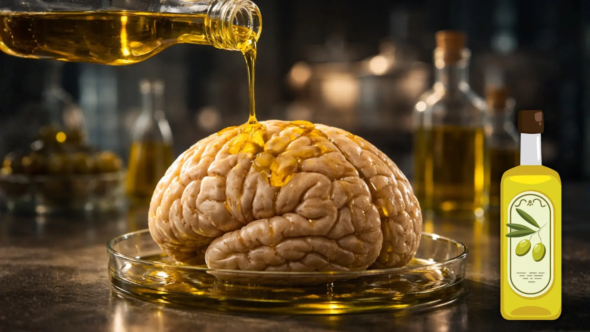 Un alimente le cerveau ? l'huile d'olive pourrait bien être la clé