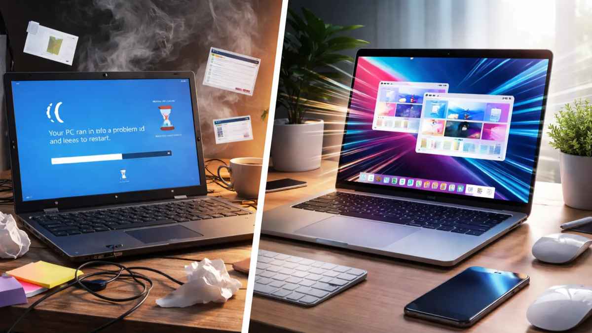 Windows souffre triplement plus de fautes que macos, selon un nouveau rapport